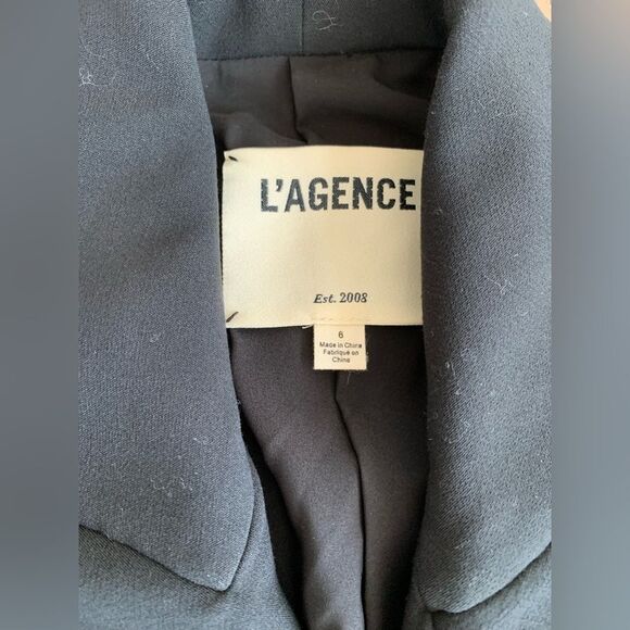 L’’Agence Kenzie double breasted blazer jacket in black gold buttons US6 M - Picture 7 of 11